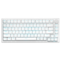 Teclado Mecánico para Juegos Ajazz AK820 con Control de Perilla CNC, Diseño de Montaje Gasket al 75%, Cable USB-C, Retroiluminación LED, Teclas Programables