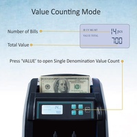Compteur de billets professionnel BC-308 avec reconnaissance automatique des devises, comptage mixte, détection CADUV/MG/IR, 1000 billets/min, écran LCD