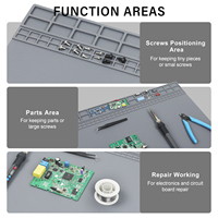 Tapis en silicone résistant à la chaleur pour soudage 600x350mm, tapis de réparation en silicone pour soudage de téléphones portables, ordinateurs portables, PCB, CI