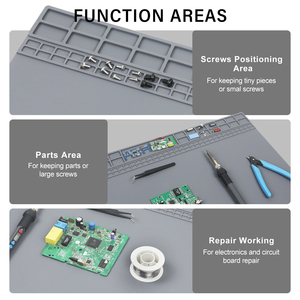 Tappetino in Silicone Resistente al Calore 600x350mm per Saldatura Riparazione Cellulari Laptop PCB IC - Product Image 2
