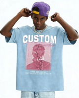 LTD-MT1019 Fournisseur d'usine de t-shirts de Guangzhou Impression personnalisée Broderie T-shirts vintage lavés Streetwear T-shirts surdimensionnés