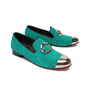 NA625 <strong>Embroidered</strong> <strong>Velvet</strong> <strong>Loafers</strong> Branded <strong>Loafers</strong> Men Metal Buckle Wedding and Party <strong>Velvet</strong> <strong>Loafers</strong> Men's Shoes - Product Image 6