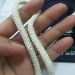 Corda intrecciata in cotone al 100% di colore naturale all'ingrosso corda da imballaggio macramè da 5mm intrecciata