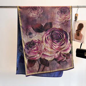 ผ้าพันคอไหมลายดอกไม้สำหรับผู้หญิง <span class=keywords><strong>ราคา</strong></span>โรงงาน ผ้าพันคอไหมหลากสีสำหรับผู้หญิง - Product Image 5