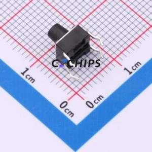 J1L0703110 Tactile Switch Through hole Component (THT)-4P,6x6mm Switch Single Pole Single Throw Round Button 2.6N 6mm - Product Image 2