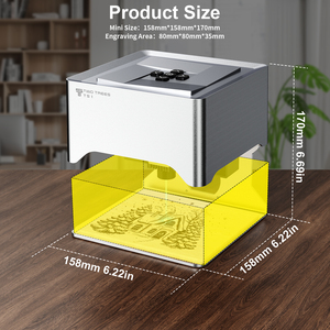 เครื่องแกะสลักเลเซอร์ TWOTREES เครื่องแกะสลักเลเซอร์ขนาดเล็ก CNC เครื่องพิมพ์เลเซอร์ DIY สำหรับทำโลโก้ เครื่องตัดงานไม้ พลาสติก - Product Image 1