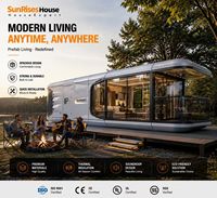 Maison capsule spatiale de luxe, maison capsule spatiale 2 chambres avec cuisine