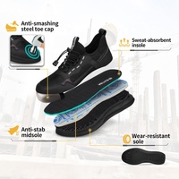 Zapatos de Seguridad GUYISA, Gran Venta, Transpirables, de Alta Calidad, Ligeros, con Suela de Goma, Puntera de Acero, Casuales, Negros, Unisex