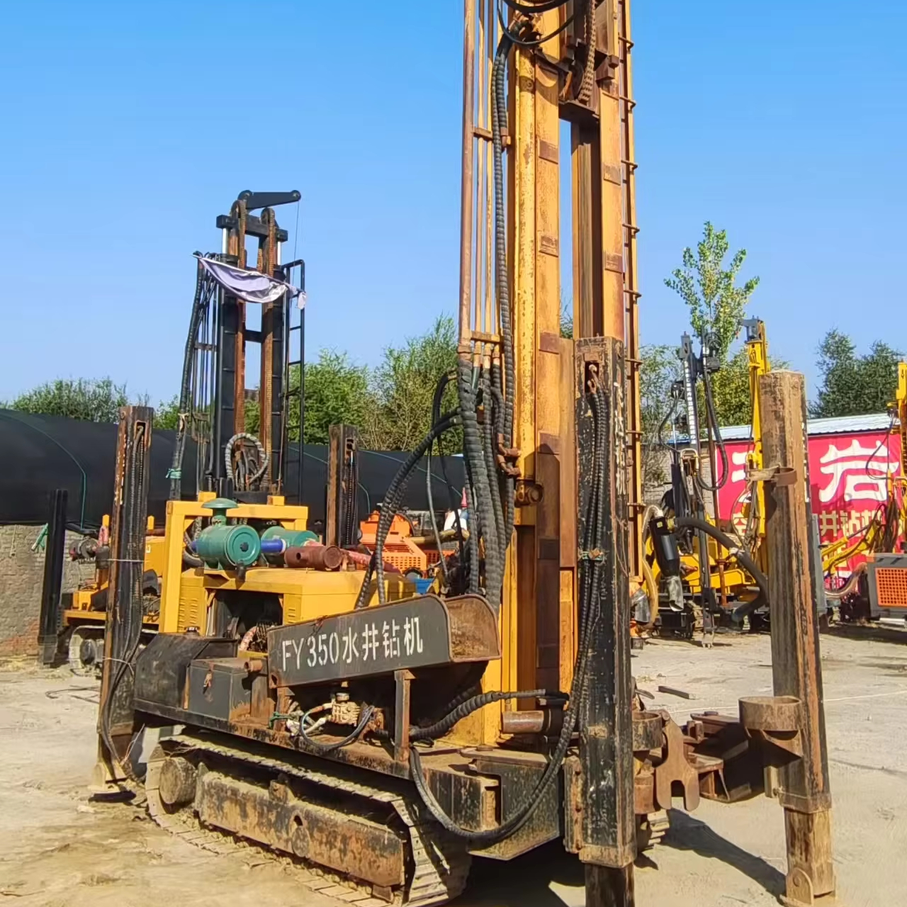 USED FY350 Linquan 350m Good Condition High Quality Water Well Drill Rig Second Hand 350m Depth Drilling Machine Dth Drill Rig