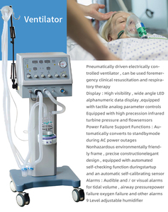 Ventilador accionado neumáticamente y controlado eléctricamente utilizado para reanimación clínica de emergencia y terapia respiratoria. - Product Image 3