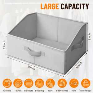 Modern Non-Woven Desktop Organizer Fabric <b>Drawer</b> <b>Storage</b> <b>Box</b> Flexible Design Lidless Clothing Miscellaneous Sorting Organizer - Product Image 2