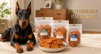 Friandises pour chiens en chips de poulet, sans céréales, riches en protéines, pour l'entraînement, à mâcher, pour animaux de compagnie, fabrication OEM/ODM, prise en charge de la marque privée et de la personnalisation