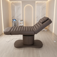 Table de massage électrique moderne en métal pour soins du visage, spa, salon, avec dossier motorisé et réglable pour extensions de cils