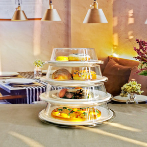 Coperchio moderno in plastica acrilica trasparente da 11.5 pollici antipolvere <span class=keywords><strong>per</strong></span> alimenti freschi <span class=keywords><strong>per</strong></span> piatti di frutta a Buffet <span class=keywords><strong>copertura</strong></span> <span class=keywords><strong>per</strong></span> piatti da cucina - Product Image 5