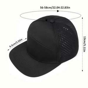 Casquette Snapback Unisexe à Visière Plate, Séchage Rapide, Imperméable, avec Trous Découpés au Laser, Logo Personnalisé, 6 Panneaux, 100% Polyester, Maille Respirante - Product Image 5