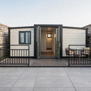 <span class=keywords><strong>Foto</strong></span> Reali dalla Fabbrica: Casa Espandibile a Doppia Ala con Finitura Effetto Legno, Case Prefabbricate Multi-Stile, Container Abitativi - Product Image 1