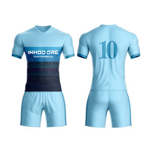 Unisex Custom Soccer Jersey Polyester Uniform mit Team Name & Logo Print OEM Service für Erwachsene - Product Image 1