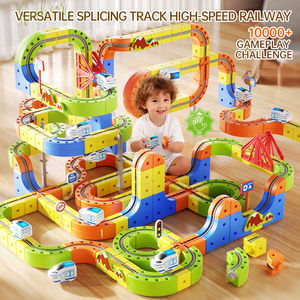 รางที่<span class=keywords><strong>ประกอบ</strong></span>ขึ้นด้วยแรงโน้มถ่วงแบบ DIY ขายดี3D <span class=keywords><strong>รถ</strong></span>ที่มีรูปแบบฝังเวทมนต์สร้างจากพลาสติกคิวบ์ของเล่น<span class=keywords><strong>รถ</strong></span>ไฟไฟฟ้าสำหรับเป็นของขวัญสำหรับเด็ก - Product Image 2