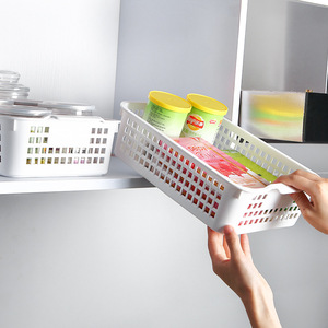 Storage <b>Basket</b> Rectangle <b>Plastic</b> With Handle For Desk Bathroom Organizing <b>Small</b> Medium Large Size - Product Image 3