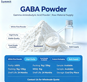 Polvere di GABA Fermentata Naturalmente Solubile in Acqua, 99% Puro Acido <span class=keywords><strong>Gamma</strong></span>-Aminobutirrico, Materia Prima di Grado Alimentare - Product Image 3