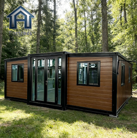 Maison conteneur de luxe personnalisable de 20 pieds, extensible, moderne, préfabriquée, avec cuisine, villas en acier faciles à assembler
