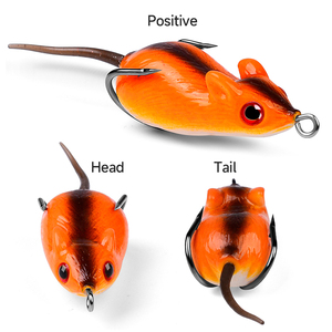 OEM ODM Señuelo de pesca de silicona de 50mm y 9g, suave, realista, tipo rata y rana artificial, para pesca en superficie de pez cabeza de serpiente, lubina y <span class=keywords><strong>lucio</strong></span> - Product Image 3