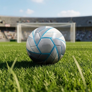 Custom Logo Size 5 PU Soccer Ball Machine Stitched White Grey Blue <b>Curve</b> Line <b>Football</b> for Club Training Wholesale - Product Image 2