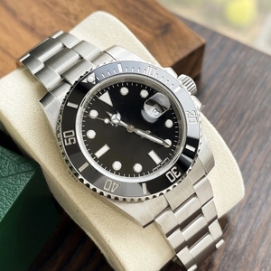 Montre de poche de luxe pour homme Tandorio NH35A avec mouvement automatique Seiko, 20 BAR, plongée, bracelet en acier 40 mm, marques lumineuses - Product Image 1