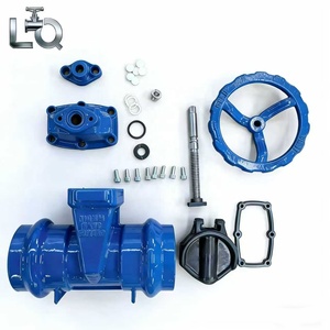 Задвижка с гибким уплотнением DI, задвижка GGG50 с раструбным соединением, с ручным управлением, для подземных ПВХ труб. - Product Image 2