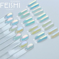 Poudre effet miroir Aurora, pigment chromé chatoyant pour ongles, pour salon et manucure DIY, marque privée