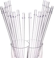 Pailles de sport droites réutilisables en plastique PP écologique de 6-12 mm, transparentes, accessoires de bar, couleurs personnalisées, cadeaux promotionnels – Vente chaude