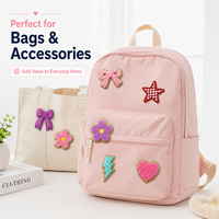 Expédition Rapide – Lot de 20 Patchs en Chenille Aléatoires – Stock en Gros – Appliques Brodés Assortis pour Sacs, Chapeaux, Bricolage – Prêts à Expédier