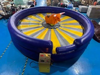 Toro Mecánico Inflable de PVC para Interiores/Exteriores, Juego de Fiesta con Diseño Impermeable y Capacidad de 400 kg para Eventos en Centros Comerciales