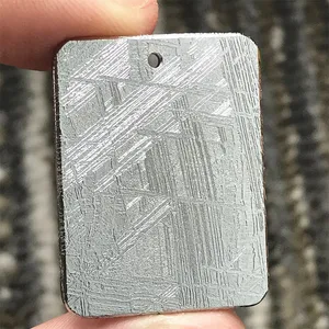 Colgante de meteorito de moldavita de hierro de Gibeon natural, regalo unisex, cuentas de 28x21mm, cristal, piedra Reiki chapada en plata 925, moderno, AAAAA - Product Image 4