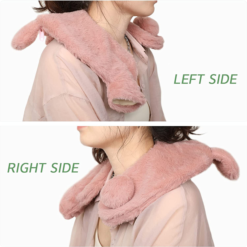 bs standard u shape neck and shoulder rubber hot water bottle with plush cover