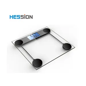 2017便宜的电子个人浴室磅秤180千克透明钢化玻璃数字称重秤体重平衡
