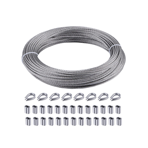 Cable de avión 1/8 \ "3/16 \" 1/4 \ "7X19 T316 Sistema de barandilla de cubierta de acero inoxidable Cuerda de alambre Doblado personalizado a estándar ASI - Product Image 1