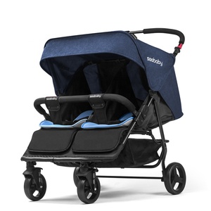 Poussette double pliable Purorigin pour jumeaux, châssis en alliage d'aluminium, Coches Para Bebes, poussette double pour bébé et tout-petit - Product Image 2