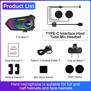 Y10 Max Kask İnterkomu Motosiklet Kulaklığı 2 Kişilik İletişim İnterkom Kulaklığı - Product Image 6