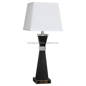 Lámpara de Mesa Moderna de Madera de Zebra con Acabado Níquel Cepillado y Pantalla de Tela Blanca para Dormitorio de Hotel, Sala de Lectura Retro o Uso Doméstico - Product Image 5