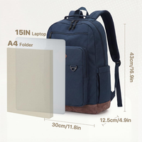 Sac à dos de transport quotidien élégant et résistant à l'eau avec logo personnalisé, idéal pour la vie quotidienne, léger et décontracté pour les voyages