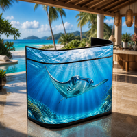 Écran LED incurvé d'intérieur pour table de DJ P2.5 3840Hz avec garantie de 5 ans et roulettes pour hôtel, salle de bal, mariage