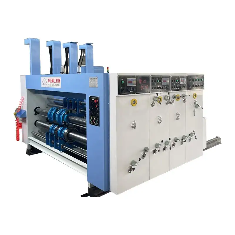 corrugated carton printing slotter die cutting folding packing carton automatic machine