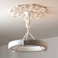 Lustre suspendu LED en résine et fer, style Wabi Sabi, pour salon, restaurant, plafond, maison moderne, bar, design de designer