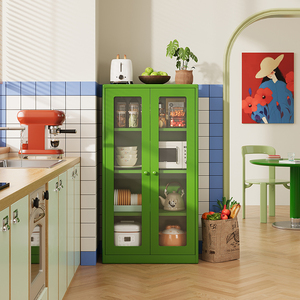 ארון בופה מודרני מפלדה עם דלתות זכוכית - Product Image 6