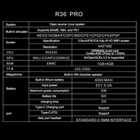 Consola de juegos retro portátil GAMINJA R36, más de 30 simuladores, con variedad de juegos, pantalla Ips de código abierto de 3,5 pulgadas, reproductores de juegos portátiles