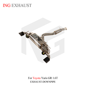 ING Ensemble complet de tuyaux d'échappement en acier inoxydable de haute qualité pour Toyota Yaris GR 1.6T 2020 tuyau de descente résonnant et catback - Product Image 5