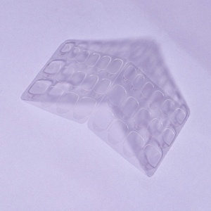BTArtbox 30 pièces 10 feuilles autocollants transparents en gel pour faux ongles, adhésifs pour ongles à presser - Product Image 6