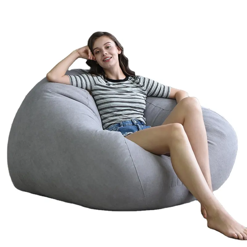 Venta al por mayor moderno sofá PUF muebles de sala de estar de tela de terciopelo sofá perezoso sofá cama