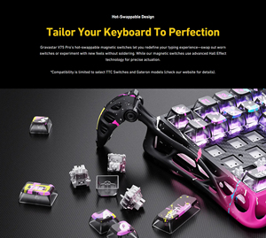 <span class=keywords><strong>Teclado</strong></span> GravaStar Mercury V75 <span class=keywords><strong>Pro</strong></span> con interruptores magnéticos, activación rápida, efecto Hall, triple modo, RGB, Hot Swap, Gasket, para juegos FPS - Product Image 5